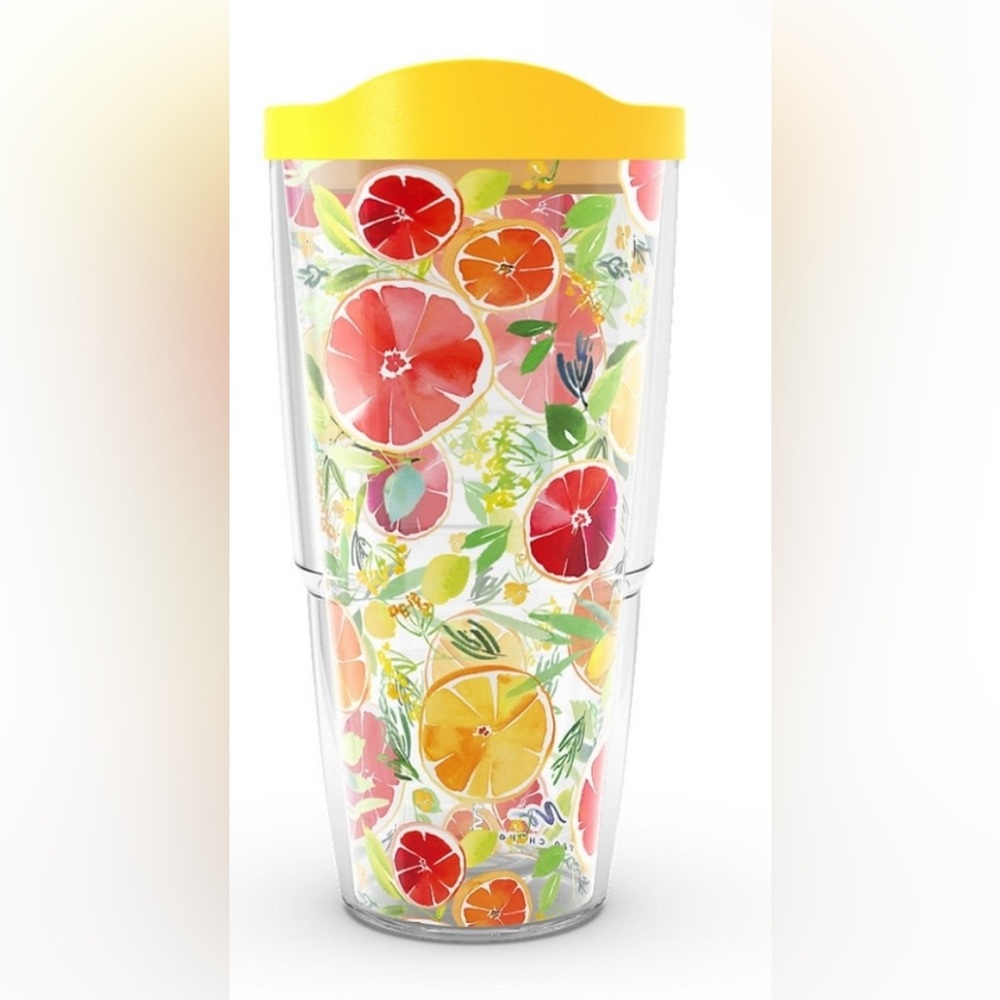 Tervis Yao Cheng CitrusDouble Walled Insulated Tumbler Travel Cup- 16 oz